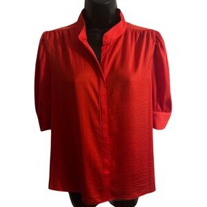 Ann Taylor Factory Vibrant Red Blouse